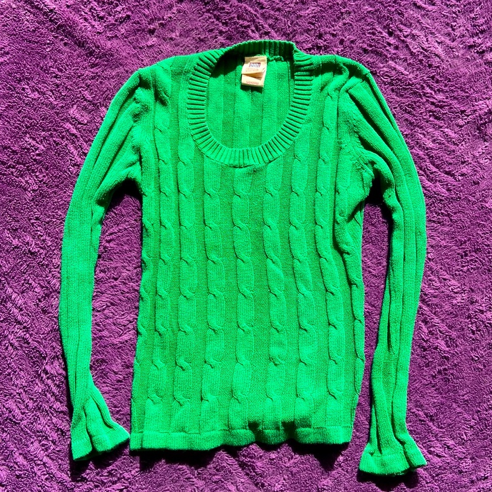 Kelly Green Sweater by Faded Glory Size Sm